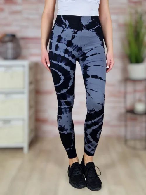 Batikolt mintás, gumis derekú, scrunch (fenéknél húzott) leggings S-M-L