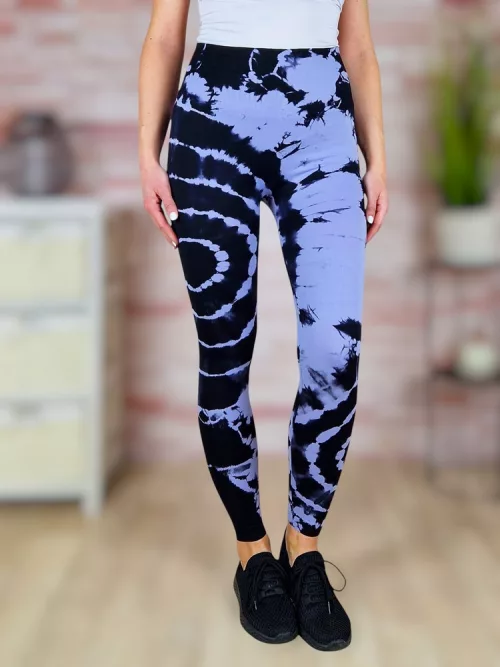 Batikolt mintás, gumis derekú, scrunch (fenéknél húzott) leggings S-M-L