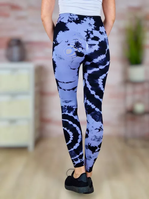 Batikolt mintás, gumis derekú, scrunch (fenéknél húzott) leggings S-M-L