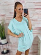 Szűkülő és lenge fazonú, v nyakú, pamut-viszkóz anyagú ruha L-XL-XXL